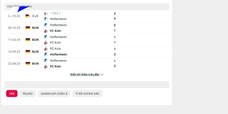 Nhận Định FC Cologne vs Hoffenheim Vòng 1 Bundesliga 2026/2027 3 Những lần gặp nhau trước đây của FC Cologne vs Hoffenheim